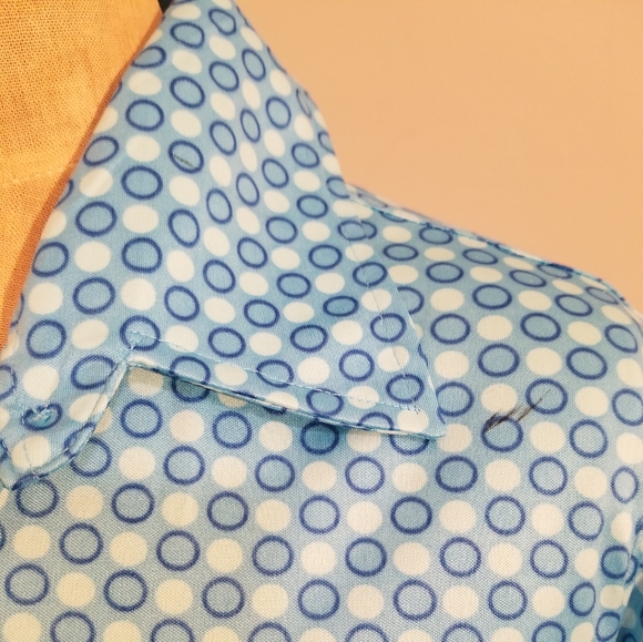 VTG GAP BLUE POLKA DOT DRESS BUBBLE PREPPY DELIAS 90S SKATER RETRO HIPSTER EMO M - Picture 9 of 9